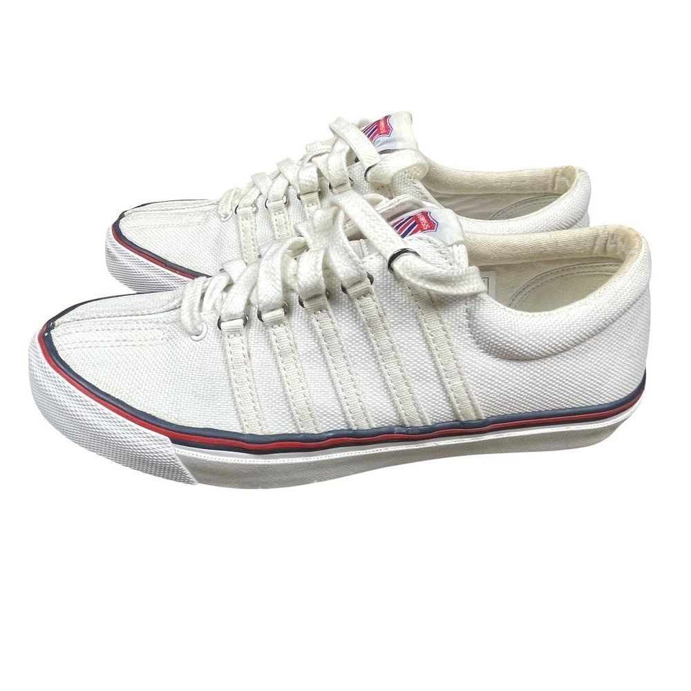 K-Swiss Women White Canvas Low Top Sneakers Size 7 50th Anniversary 93956-954-M - Picture 3 of 15